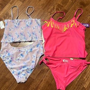 Sugar and jade girl s 2 piece bikini swimsuit with tag
